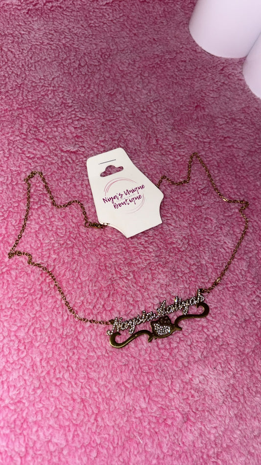 Hello Kitty Ice Name Necklace