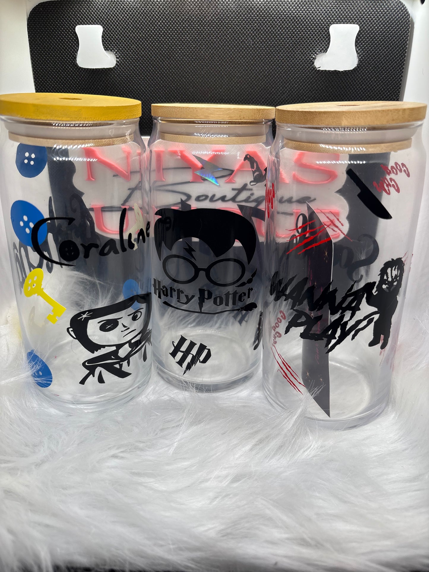 Custom Glass Bamboo Cup