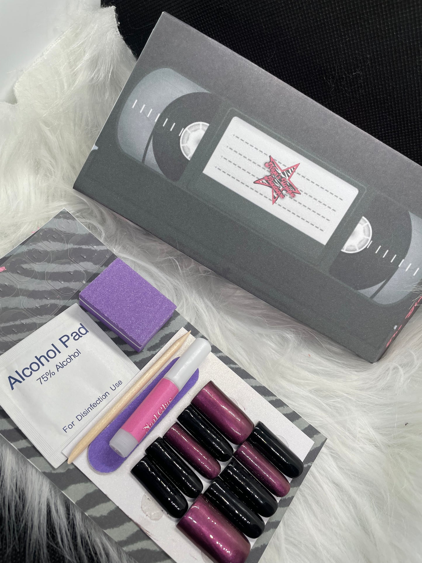 Black and Dark Purple Chrome set