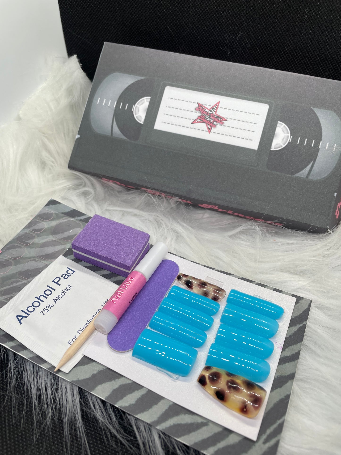 Light Blue and Leopard set